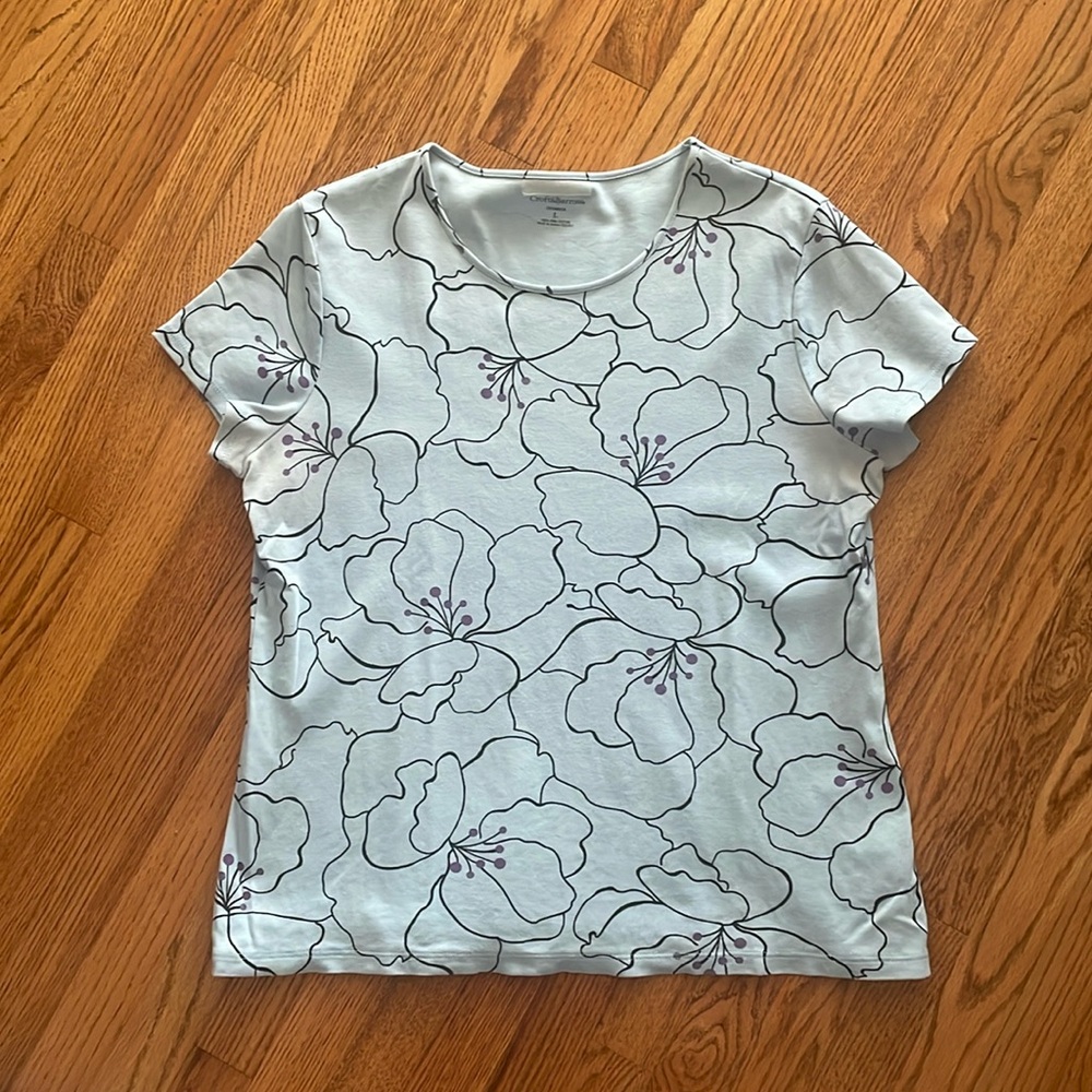 Blue floral shirt size large